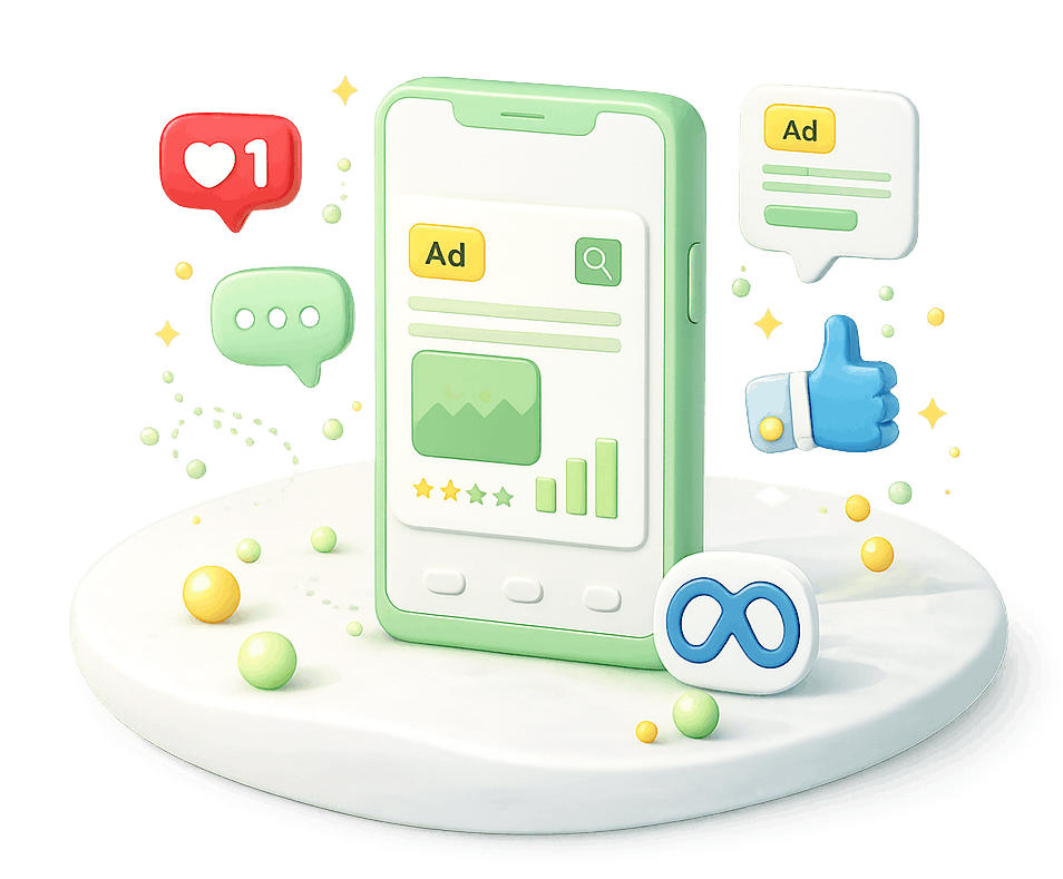 Meta Ads campaigns on Facebook and Instagram to increase awareness, generate leads and attract customers